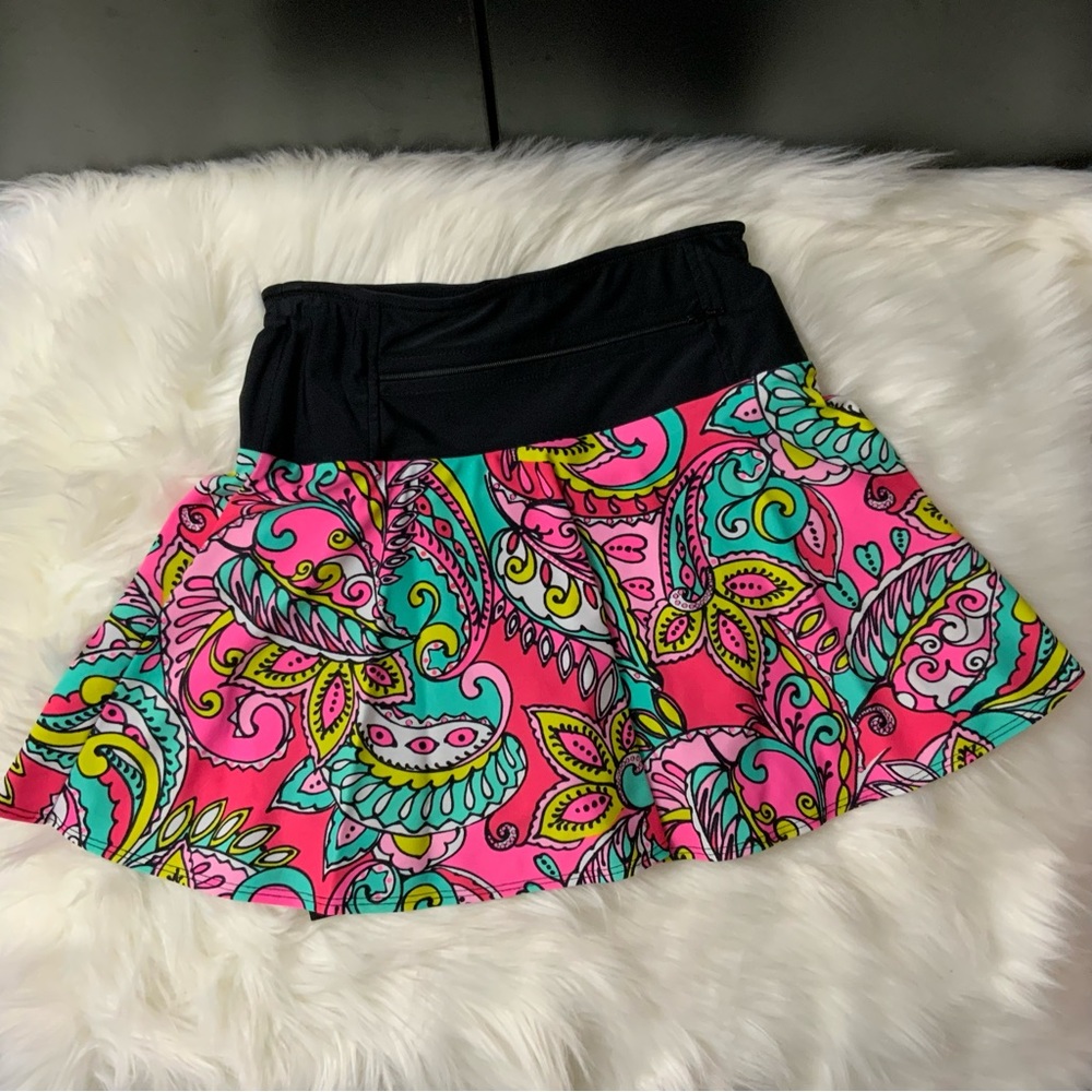 Sparkle Skirts (Boulder Athletics) Paisley Print Swing Running Skirt comp short
